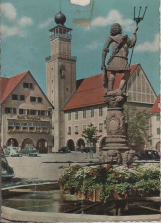 Freudenstadt - Neptunbrunnen - 1962 Freudenstadt - Neptunbrunnen - 1962