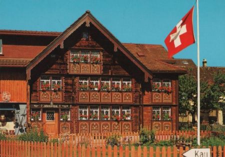 Schweiz - Appenzell - Bemaltes Haus des Glockensattlers - ca. 1980 Schweiz - Appenzell - Bemaltes Haus des Glockensattlers - ca. 1980
