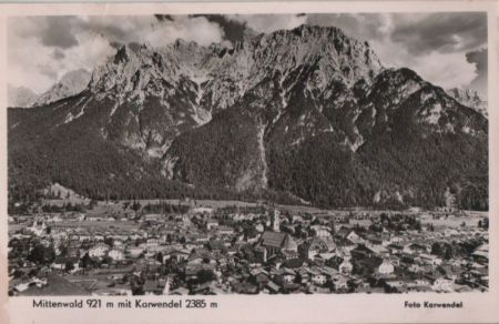 Mittenwald - mit Karwendel - 1954 Mittenwald - mit Karwendel - 1954