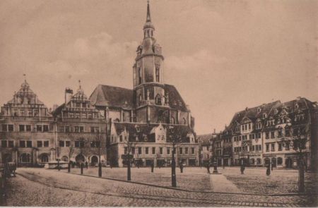 Naumburg - Marktplatz und Wenzelskirche - 1915 Naumburg - Marktplatz und Wenzelskirche - 1915