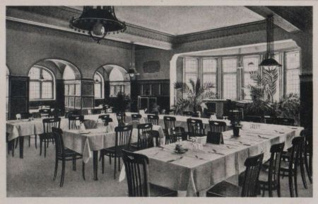 Korntal-Münchingen - Gemeinde-Gasthaus, Speisesaal - ca. 1955 Korntal-Münchingen - Gemeinde-Gasthaus, Speisesaal - ca. 1955