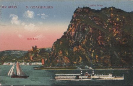 St. Goarshausen - mit Katz und Loreley - 1921 St. Goarshausen - mit Katz und Loreley - 1921