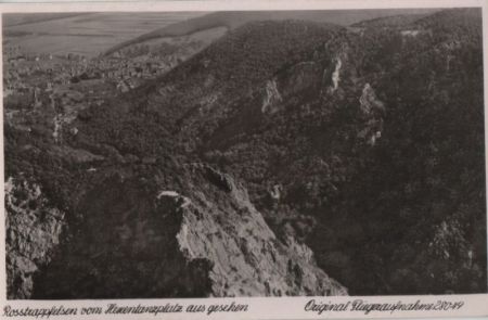Thale - Rosstrappfelsen, Fliegeraufnahme - ca. 1935 Thale - Rosstrappfelsen, Fliegeraufnahme - ca. 1935