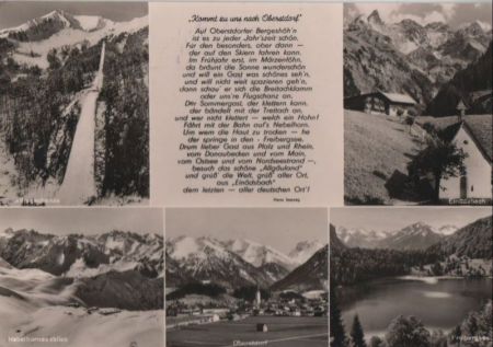 Oberstdorf - mit 5 Bildern - ca. 1960 Oberstdorf - mit 5 Bildern - ca. 1960