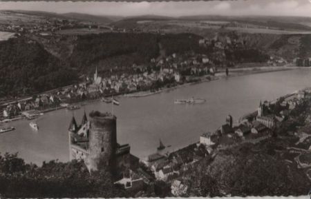 Burg Katz, St. Goarshausen - mit St. Goar - 1956 Burg Katz, St. Goarshausen - mit St. Goar - 1956