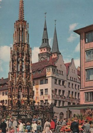 Nürnberg - Schöner Brunnen - 1959 Nürnberg - Schöner Brunnen - 1959