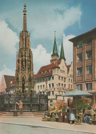 Nürnberg - Schöner Brunnen - 1965 Nürnberg - Schöner Brunnen - 1965