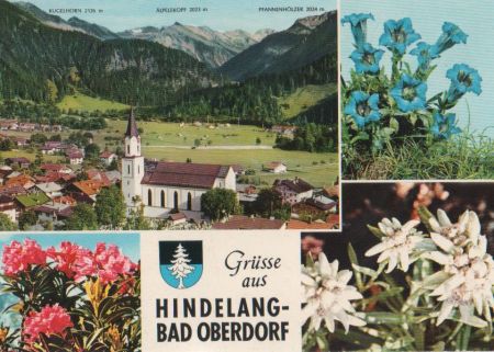 Bad Hindelang - mit 4 Bildern - ca. 1980 Bad Hindelang - mit 4 Bildern - ca. 1980