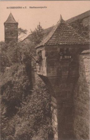 Rothenburg - Stadtmauerpartie - ca. 1935 Rothenburg - Stadtmauerpartie - ca. 1935