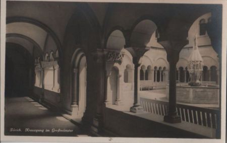 Schweiz - Zürchersmühle - Kreuzgang im Großmünster - 1930 Schweiz - Zürchersmühle - Kreuzgang im Großmünster - 1930
