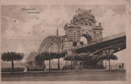 Düsseldorf - Rheinbrücke - 1920 Düsseldorf - Rheinbrücke - 1920