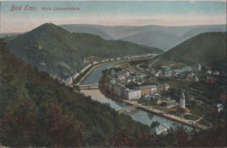 Bad Ems - Blick lahnabwärts - ca. 1925 Bad Ems - Blick lahnabwärts - ca. 1925