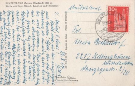 Beatenberg - Schweiz - Kirche mit Eiger