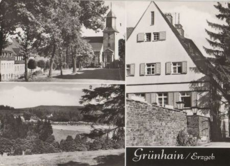 Grünhain - u.a. Blick zum Genesungsheim - 1986 Grünhain - u.a. Blick zum Genesungsheim - 1986