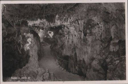 Sonnenbühl-Erpfingen - Bären- und Karlshöhle, Partie in Halle III - ca. 1955 Sonnenbühl-Erpfingen - Bären- und Karlshöhle, Partie in Halle III - ca. 1955