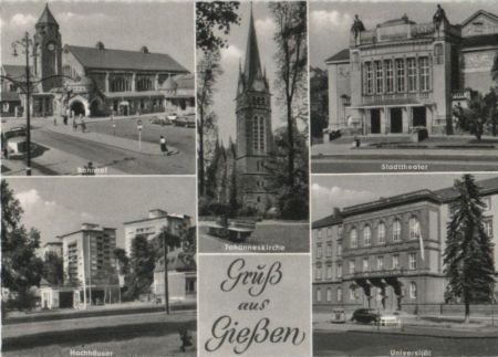 Gießen - u.a. Johanneskirche - ca. 1960 Gießen - u.a. Johanneskirche - ca. 1960