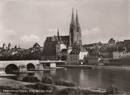 Regensburg - Blick auf den Dom - 1963 Regensburg - Blick auf den Dom - 1963