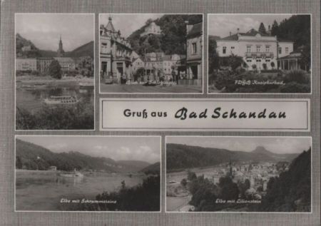 Bad Schandau - u.a. Blick zur Schloßbastei - 1966 Bad Schandau - u.a. Blick zur Schloßbastei - 1966