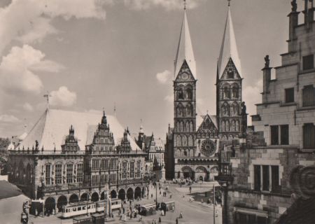 Bremen - Marktplatz - ca. 1965 Bremen - Marktplatz - ca. 1965