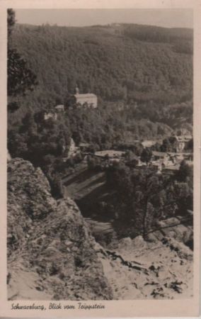 Schwarzburg - Blick vom Trippstein - ca. 1955 Schwarzburg - Blick vom Trippstein - ca. 1955