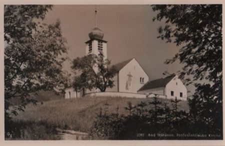 Bad Wiessee - Protestantische Kirche - ca. 1955 Bad Wiessee - Protestantische Kirche - ca. 1955