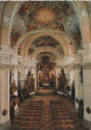 Bad Staffelstein, Kloster Banz - Schloss, Inneres der Klosterkriche - ca. 1980 Bad Staffelstein, Kloster Banz - Schloss, Inneres der Klosterkriche - ca. 1980