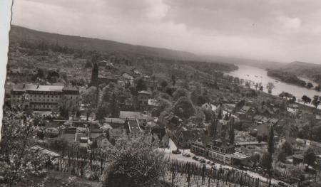 Bad Honnef - Rhöndorf u. Blick auf Nonnenwerth - ca. 1955 Bad Honnef - Rhöndorf u. Blick auf Nonnenwerth - ca. 1955