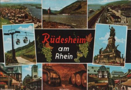 Rüdesheim - 8 Teilbilder - ca. 1970 Rüdesheim - 8 Teilbilder - ca. 1970