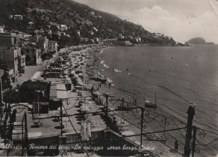 Italien - Alassio - La Spiaggia verdo borga Coscia - ca. 1955 Italien - Alassio - La Spiaggia verdo borga Coscia - ca. 1955