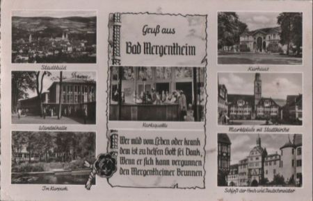 Bad Mergentheim - u.a. Marktplatz mit Stadtkirche - 1959 Bad Mergentheim - u.a. Marktplatz mit Stadtkirche - 1959