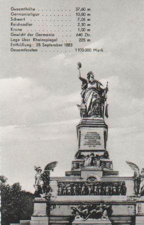 Rüdesheim - Niederwalddenkmal - ca. 1955 Rüdesheim - Niederwalddenkmal - ca. 1955