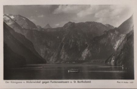 Königssee - gegen Funtenseetauern - ca. 1955 Königssee - gegen Funtenseetauern - ca. 1955