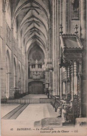 Frankreich - Bayonne - La Cathedrale, Interieur - ca. 1935 Frankreich - Bayonne - La Cathedrale, Interieur - ca. 1935