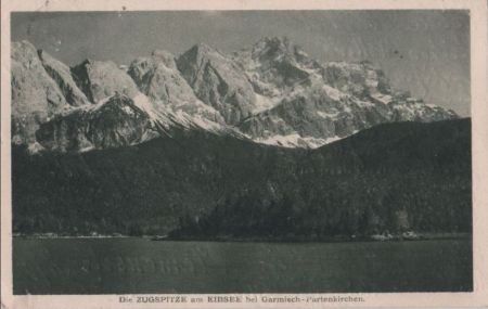 Zugspitze - am Eibsee bei Garmisch-Partenkirchen - 1931 Zugspitze - am Eibsee bei Garmisch-Partenkirchen - 1931