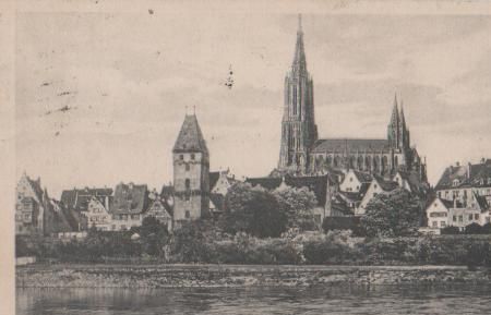 Ulm - Donaupartie mit Münster - 1929 Ulm - Donaupartie mit Münster - 1929