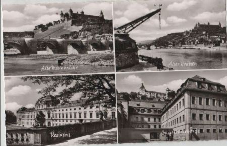 Würzburg - u.a. Alte Mainbrücke - ca. 1960 Würzburg - u.a. Alte Mainbrücke - ca. 1960