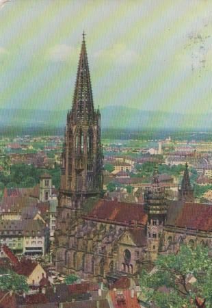 Freiburg - Münster vom Schloßberg - 1957 Freiburg - Münster vom Schloßberg - 1957