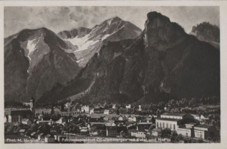 Oberammergau - mit Kofel und Not - ca. 1955 Oberammergau - mit Kofel und Not - ca. 1955