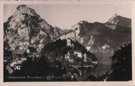Österreich - Traunkirchen - mit Traunstein - 1956 Österreich - Traunkirchen - mit Traunstein - 1956