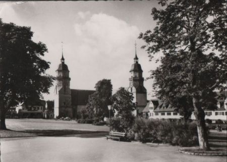 Freudenstadt - Marktplatz mit Stadtkirche - 1967 Freudenstadt - Marktplatz mit Stadtkirche - 1967