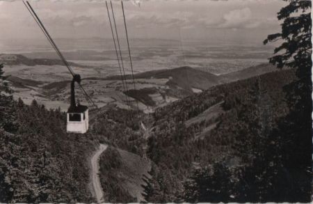 Schauinsland - Schwebebahn mit Blick ins Rheintal - 1959 Schauinsland - Schwebebahn mit Blick ins Rheintal - 1959
