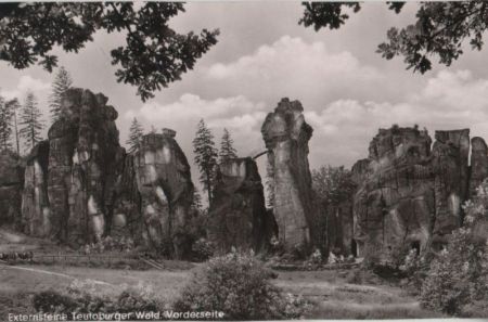 Horn-Bad Meinberg, Exeernsteine - Vorderseite - ca. 1955 Horn-Bad Meinberg, Exeernsteine - Vorderseite - ca. 1955