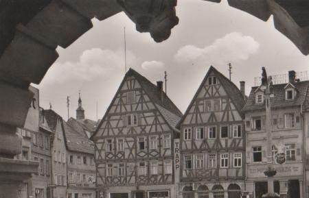 Tauberbischofsheim - Marktplatz - 1957 Tauberbischofsheim - Marktplatz - 1957