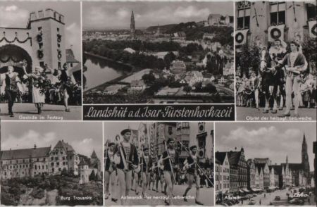 Landshut - u.a. Aufmarsch der herzogl. Leibwache - ca. 1960 Landshut - u.a. Aufmarsch der herzogl. Leibwache - ca. 1960