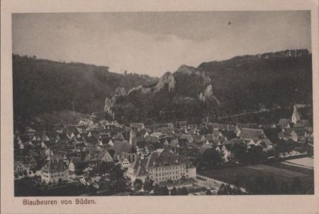 Blaubeuren - von Süden - ca. 1950 Blaubeuren - von Süden - ca. 1950