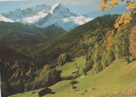 Garmisch-Partenkirchen - Blick zur Alpspitze - ca. 1990 Garmisch-Partenkirchen - Blick zur Alpspitze - ca. 1990
