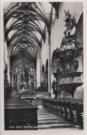 Österreich - Gurk - Dom, Inneres gegen Osten - ca. 1955 Österreich - Gurk - Dom, Inneres gegen Osten - ca. 1955