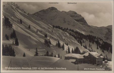 Österreich - Schröcken - Wintersprotplatz Nesselegg - ca. 1950 Österreich - Schröcken - Wintersprotplatz Nesselegg - ca. 1950