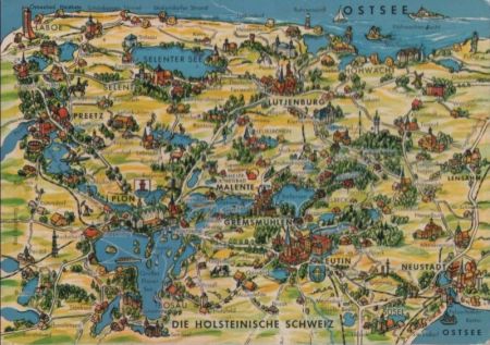 Holsteinische Schweiz - Übersichtskarte - 1976 Holsteinische Schweiz - Übersichtskarte - 1976