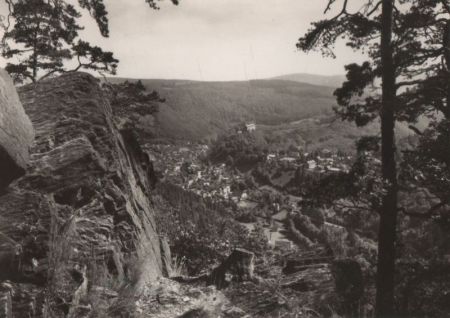 Schwarzburg - Blick vom Trippstein - 1975 Schwarzburg - Blick vom Trippstein - 1975
